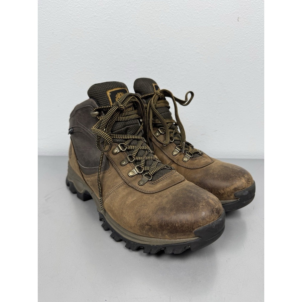 Timberland Mt.‎ Maddsen Boots Mens 12 Brown Leather Mid Waterproof Hiking 2730R